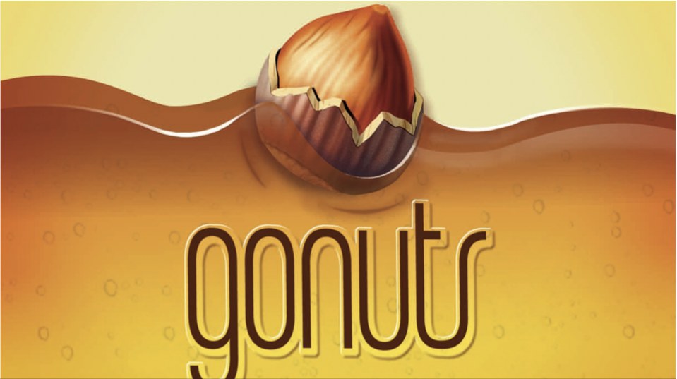 Logo von Gonuts mit einer Haselnuss und stilisiertem Schriftzug