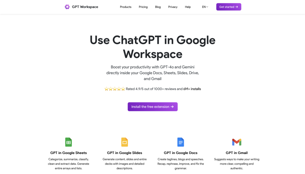 Integration von ChatGPT in Google Workspace mit Beispielanwendungen.
